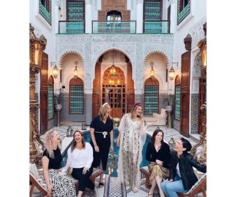 Women group from the US traveling in Morocco
